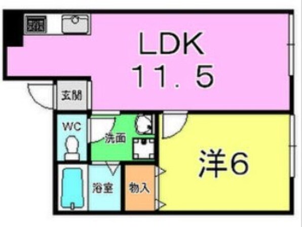 上沢駅 徒歩8分 2階の物件間取画像